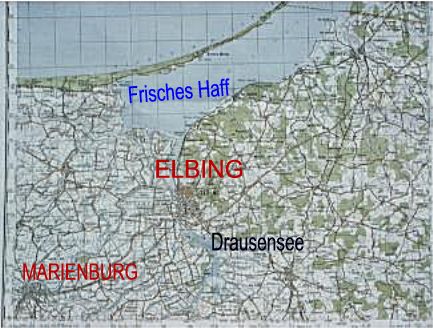 Kartenausschnitt aus Westpreuen