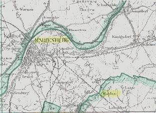 Ausschnitt aus der TK 100 - Kreise Marienburg und Stuhm
