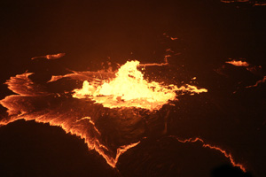 Brodelnde Lava