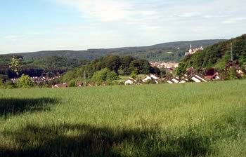 Blick auf Schloß Hellenstein