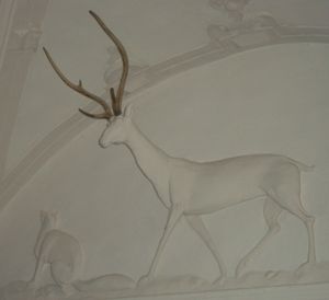 Hirsch an der Decke des Rittersaales